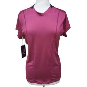NWT Stride Ladies' Arial Short Sleeve Equestrian Dusty Rose Crew Neck Shirt - L